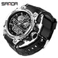 Sports Digital Watch Dual Display LED Military Style Rugged Watch Fall 2026 Water Resistant