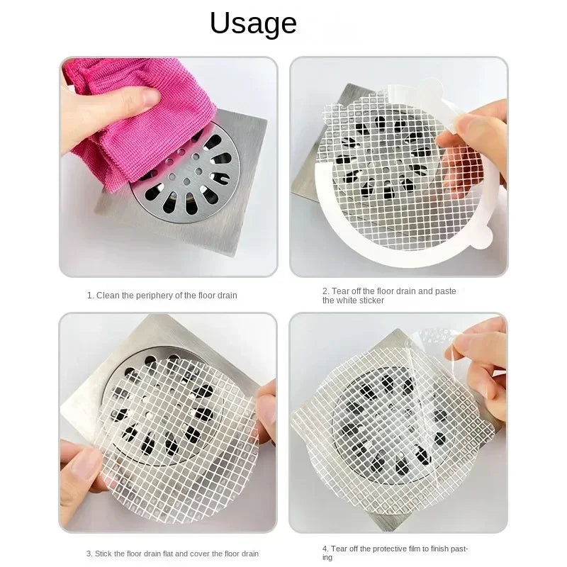 Floor2026 Edition Drain Filter Hair Catcher Screen Disposable Prevent Hair Clogs Drain Stopper Cover Bathroom Accessory Fall