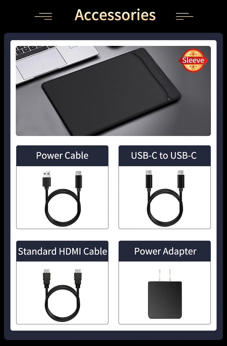 OLED 13.3 Travel-Friendly Monitor Metal Frame Travel Display