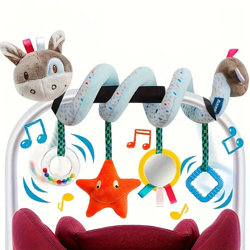 Spiral Plush Stroller Toy Travel-Friendly Newborn Sensory Toys