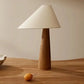 Japandi Conical Oak Floor Lamp Wabi Sabi Retro Lighting Household Decor