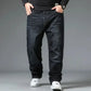 Relaxed Oversized Men's Jeans - High Waist, Stretch Denim