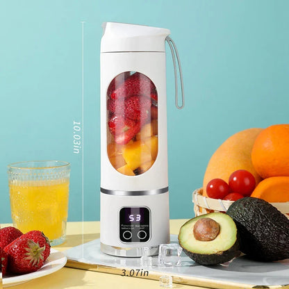 Travel-Friendly Blender 450ml USB Battery-Powered 8-Blade 3-Gear Juicer Cup, Fall 2025 On-The-Go Ice Crusher Smoothies