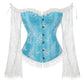 Women's Supportive Corset Top - Off Shoulder, Lace Satin
