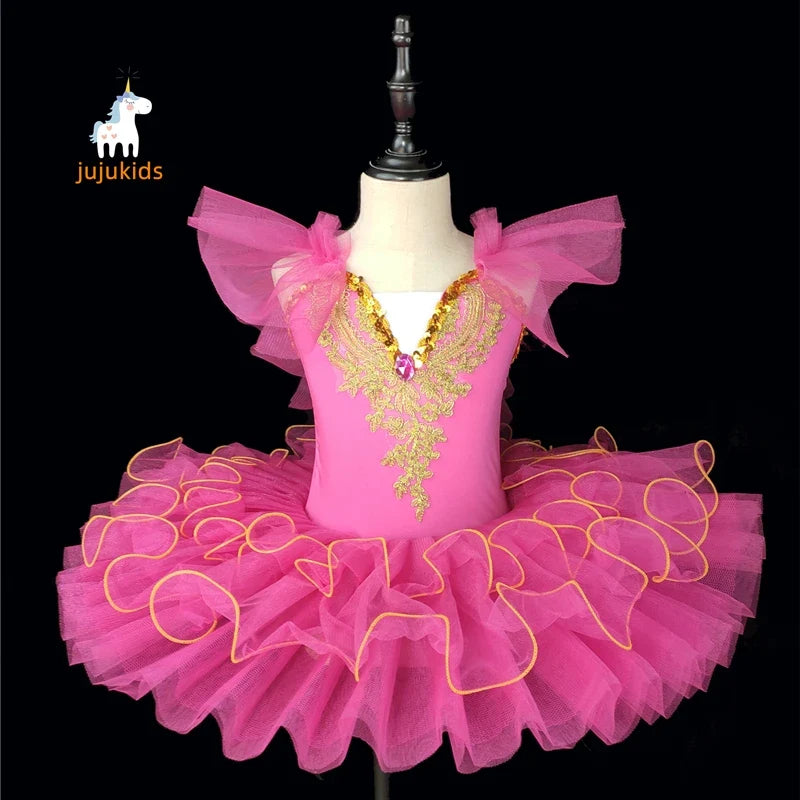 Light girls ballet tutu - pancake-style, polyester, for recital performances