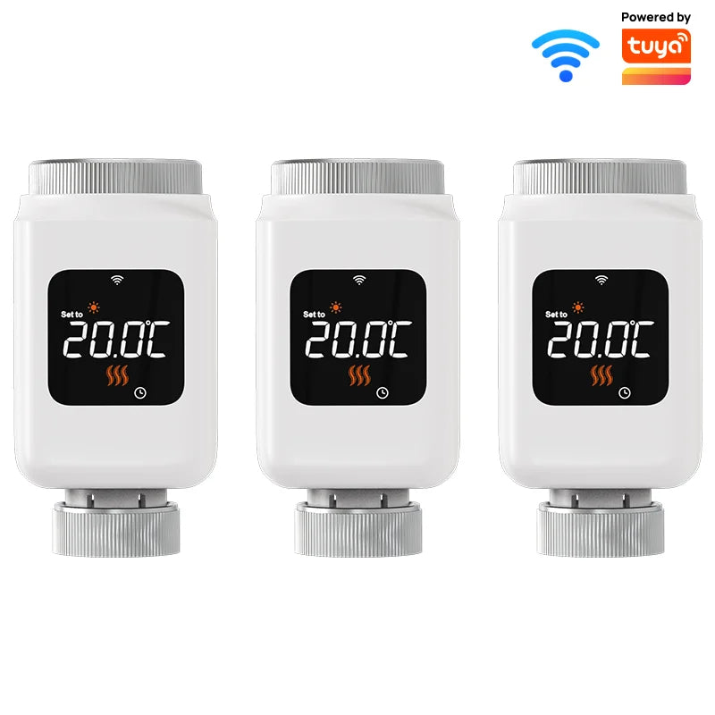 App Control and Voice Assist, Alexa and Google Household 4-Pack Fall 2025 – Smart WiFi Thermostatic Radiator Valve