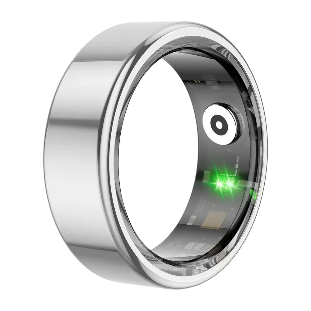 Smart Ring Health Tracker IP68 Water-Resistant Heart Rate Sleep SpO2 Multi Sport Modes Titanium Shell Fall 2025 Gift