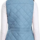 Light Women Quilted Vest - Stand Collar Cotton Winter