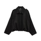 Women’s Oversized Bomber Jacket - Boxy, Velvet, Autumn