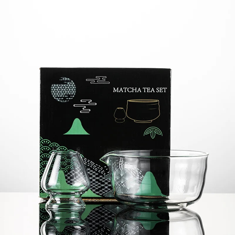 Mixing Matcha Bowl Glass Pouring Spout Japanese Tea