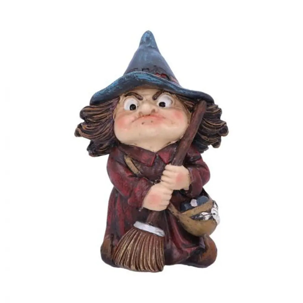 Resin Witch Statue Water-Resistant Garden Gnome Figurine Indoor Outdoor Halloween Decor 2026 Gift Idea