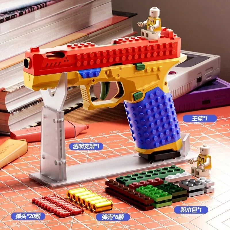 Toy2025 Edition Pistol Blaster CE Certified Continuous Firing Shell Throwing Action ABS Plastic Toy For Back To School