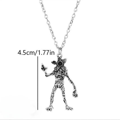 Monster Pendant Necklace 925 Sterling Silver Upside-Down Monster Charm Flexible Valentine Gift 2026 Gift Ready