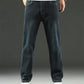 Men’s Stretchy Jeans - Wide Leg, Cotton, Business Casual