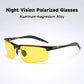Vision Night Glasses Aluminum Alloy Frame Polarized Sunglasses Day Night Driving UV400 Yellow Lenses Fall 2025 Gift