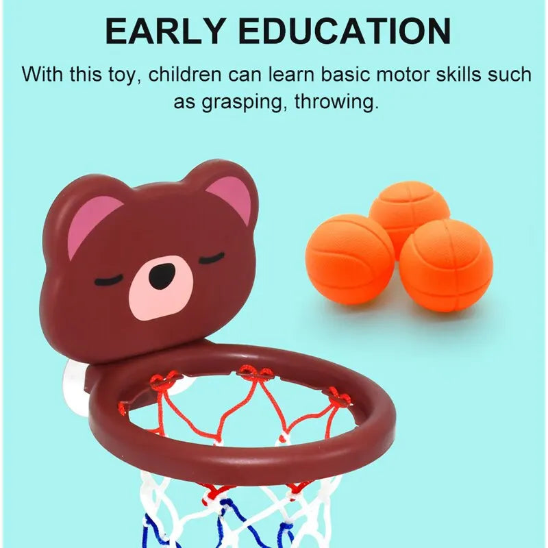 Children's Toy Mini Bear Basketball Bath Game Kit for Pool