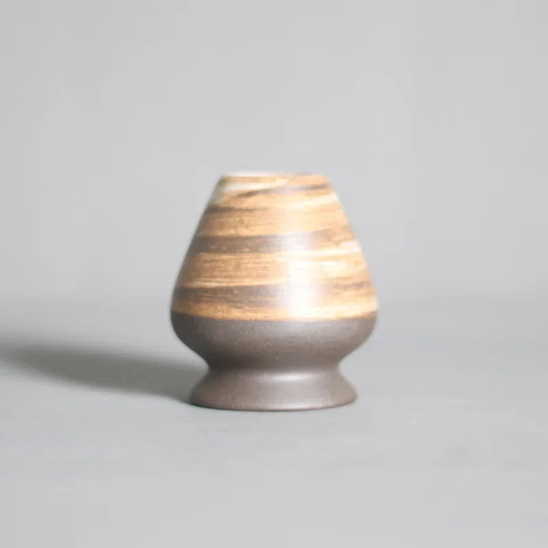 Tea Matcha Whisk Holder Pottery Stand Rustic Teaware