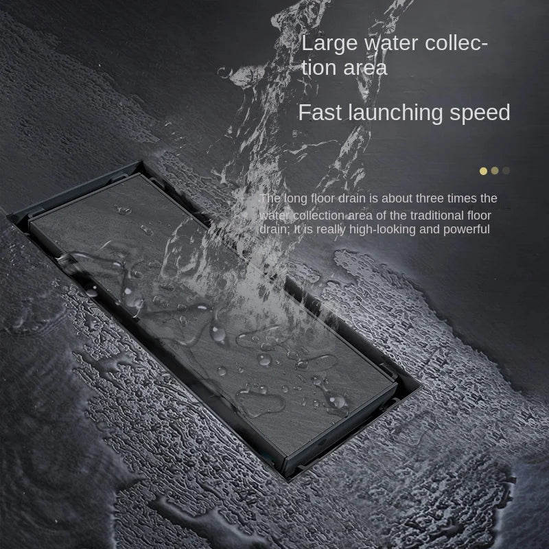 Floor Drain Invisible Square Shower Drain Anti Odor Stainless Steel Simple Clean 2026 Household Renovation Trend