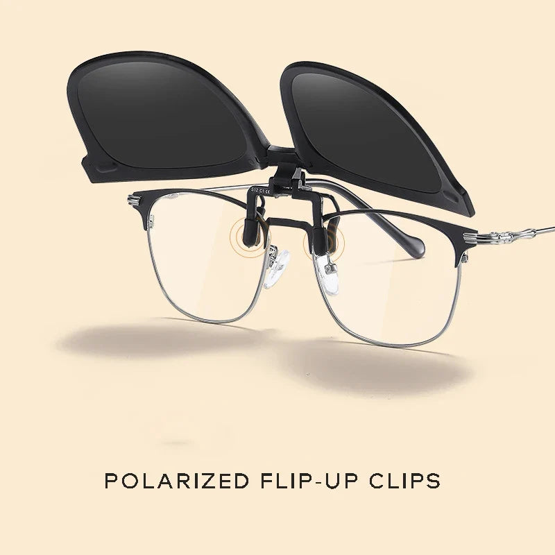 On Clip Sunglasses Foldable Oversized Square Flip Up UV400 Polarized Sunglasses Summer 2026 Trend Gift