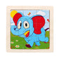 Wooden Kids Jigsaw Puzzle - Montessori Cartoon Animal Vehicle Educational Toy for Children
