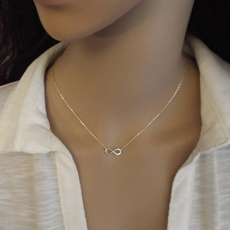 Stainless Steel Mom Gift for Mother's Day Bohemia Charm Infinity Pendants – Infinity Pendant Choker Necklace