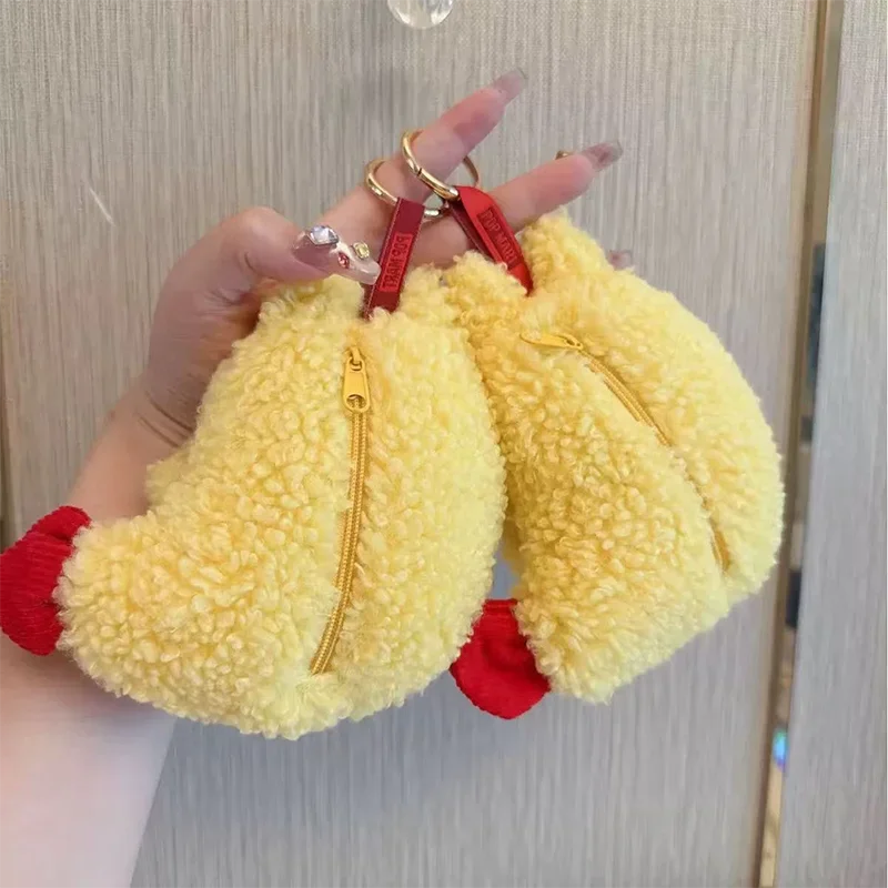 Shrimp Tempura Plush Earphone Bag Keychain Accessory