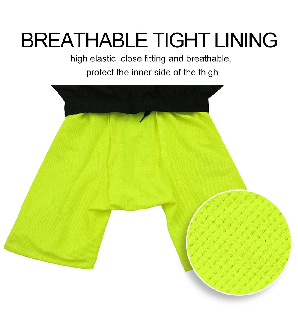 men's Stretchy 2-in-1 running shorts - longer liner, polyester blend, for jogging and gym