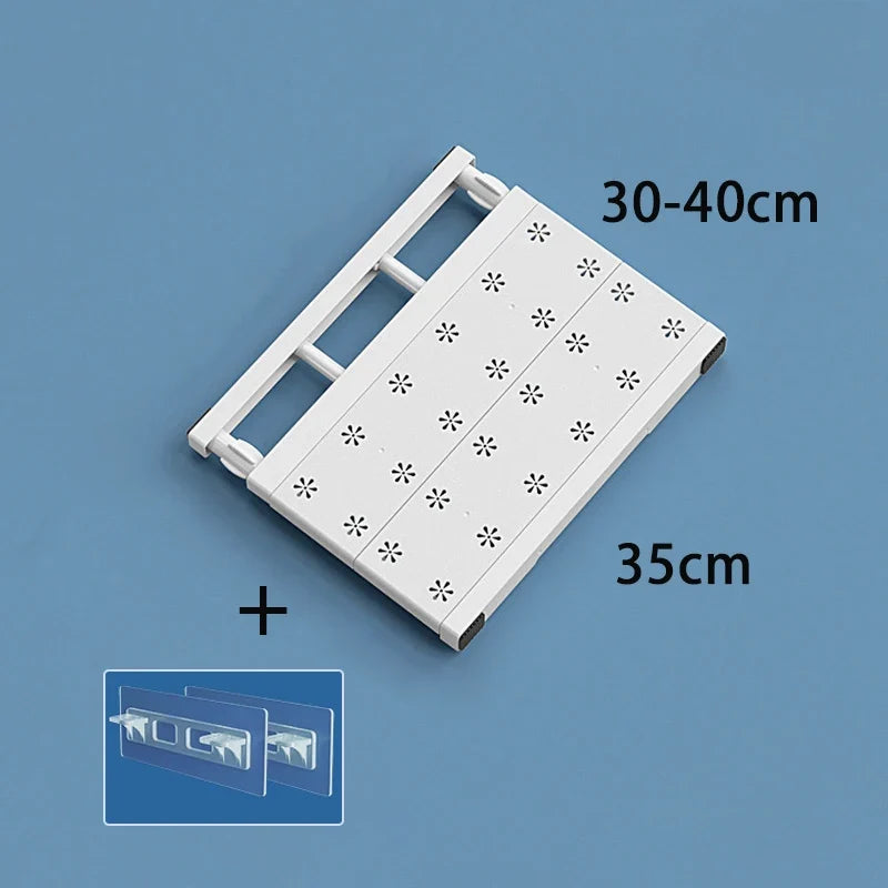Wall-Mounted Flexible Shelves - Household Organizers for Closet, Bathroom & Kitchen Storage