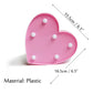 Romantic Heart LED Night Light - Warm White Lamp, An Elegant Valentine's Day Gift for Weddings & Household Décor