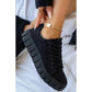 Variant image for Trendy Women's Sneakers with Thick Sole for Comfort in Black, Green, Blue, and Khaki - Casual Sporty Footwear-1