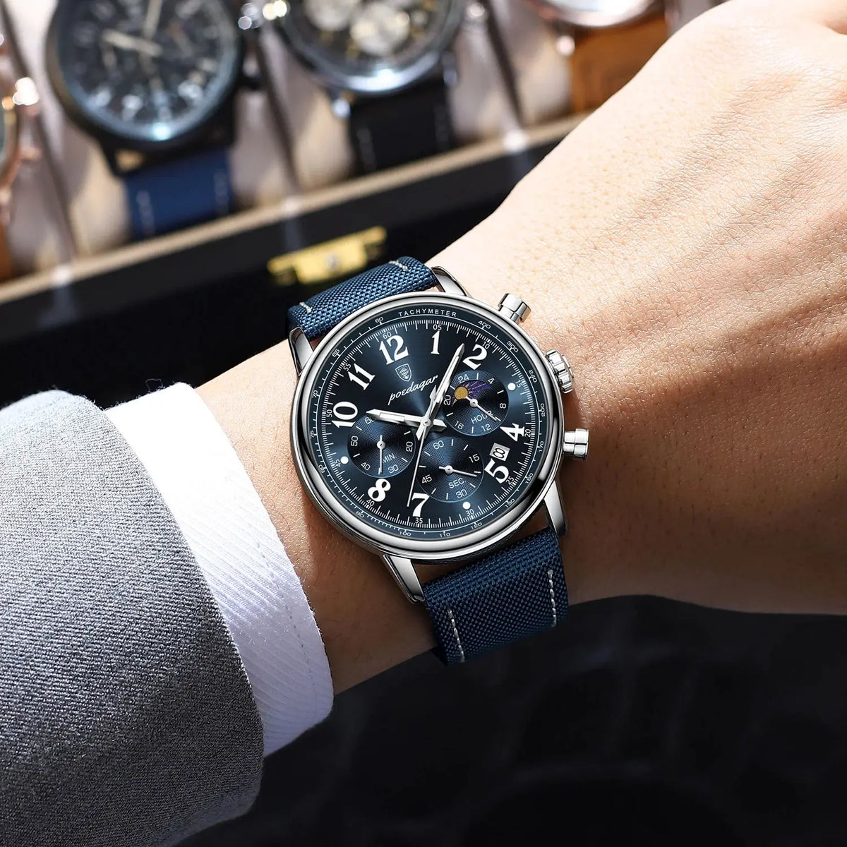 Military2025 Edition Chronograph Watch Nylon Strap Water-Resistant Fall
