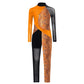Long Sleeve, Snakeskin, Polyester, Nylon, Elastane, For Ballet, Rhythmic Gymnastics – Stretchy Girls Unitard