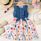 girls' Breathable dress - lace-up sling, sleeveless, flowy, polyester, for summer