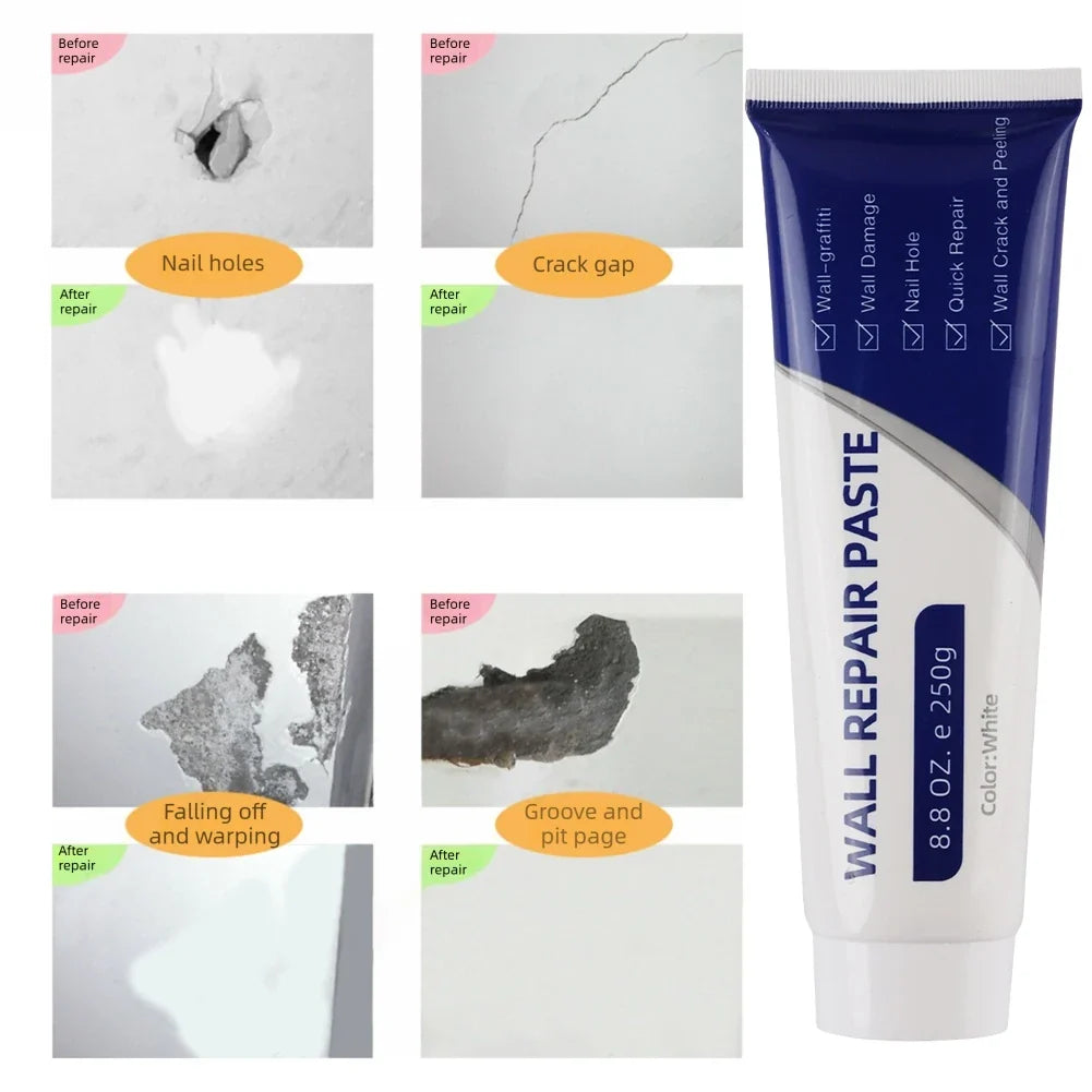Wall Repair Paste 250g - Multi-Functional Fast-Dry Patch Kit, Simple-To-Use, Strong Adhesion | Fall 2026 DIY Trend