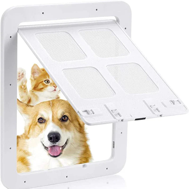 Pet Door Lockable Magnetic Screen Flap Panel Universal Door Gate Window Pet Entry Spring 2025 Simple Install Secure