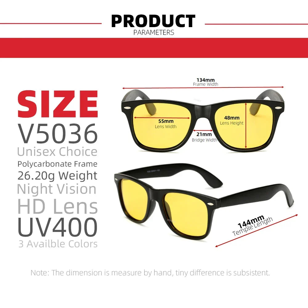 Vision Night Sunglasses Polarized Yellow Lenses UV400 Protection For Enhanced Night Driving Fall 2025 Trend