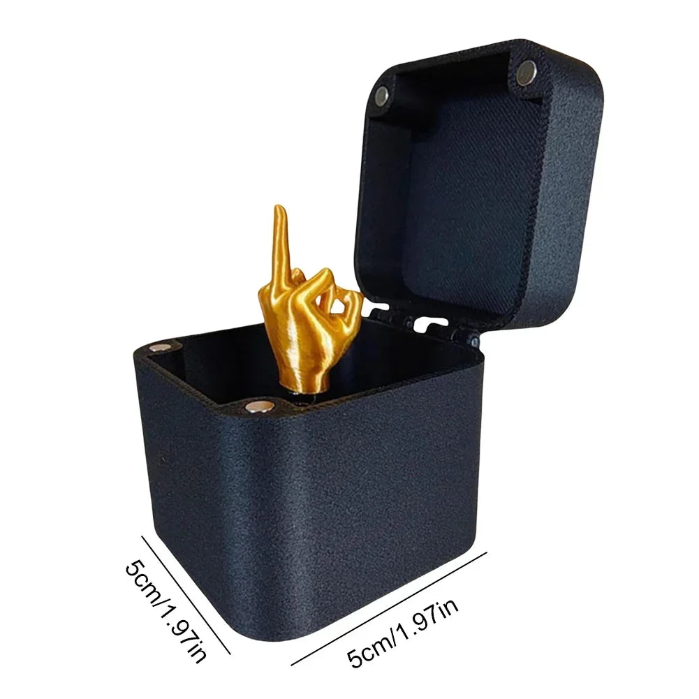 Middle Funny Finger Gag Gift in Box - Hilarious Christmas Prank Toy for Adults, Office Decor