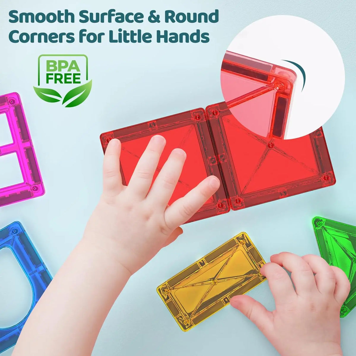 Magnetic2025 Edition Tiles Travel Kit 56 Piece Travel-Friendly STEM Building Blocks For Kids Screen Free Educational Gift Fall