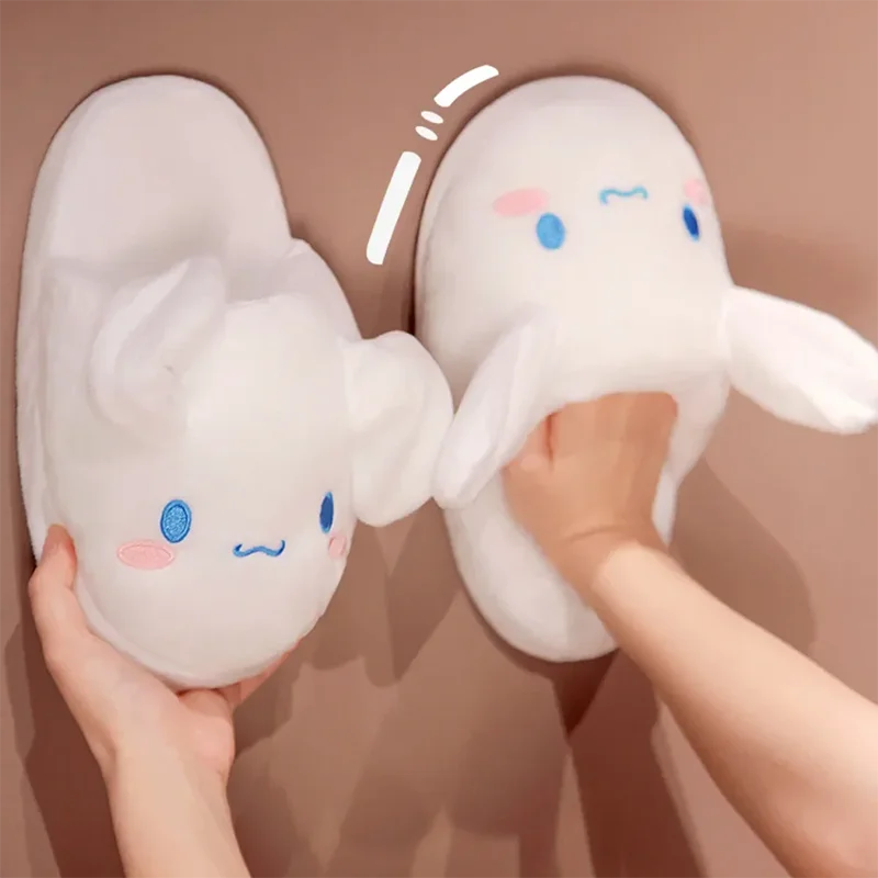 Cotton Cinnamoroll Slippers With Moving Ears For Couples