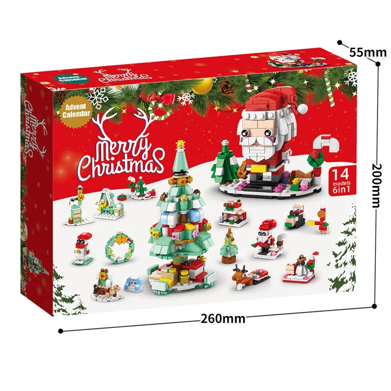 Building Christmas Blocks Advent Calendar DIY Kit Kids
