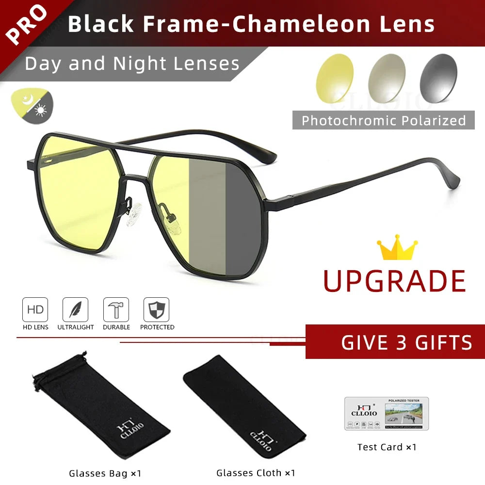 Sunglasses Photochromic Anti Glare Day Night Vision Polarized UV400 Unisex Square Frame Summer 2026 Trend