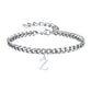 Initials Cuban Link Bracelet Stainless Steel Flexible