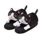 cozy hugging cat design, plush, indoor use and home lounging – Plush women's cat slippers