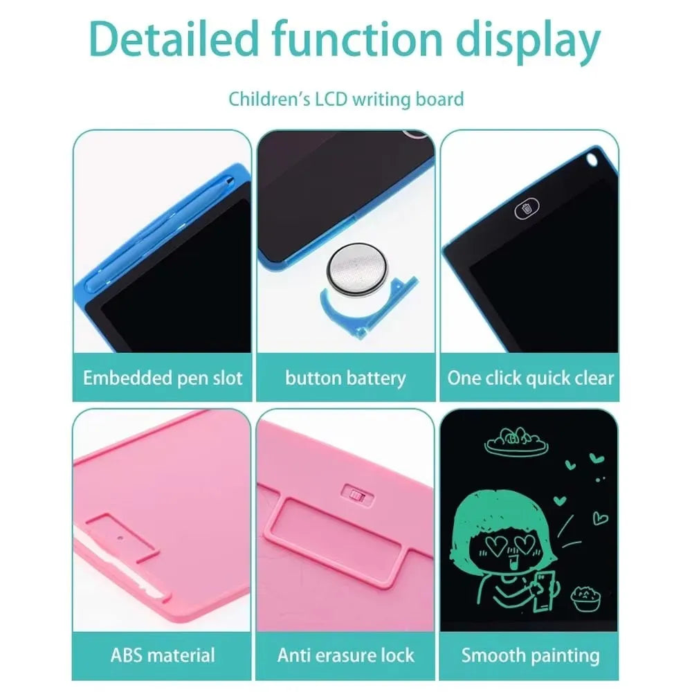 10 Inch LCD Writing Board Digital Magic Chalkboard Sketchpad - Travel-Friendly Kids Gift