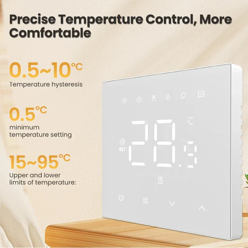 Thermostat Smart WiFi Autumn 2025 Heating And Boilers Voice Assistant Compatible Touchscreen Energy Saving