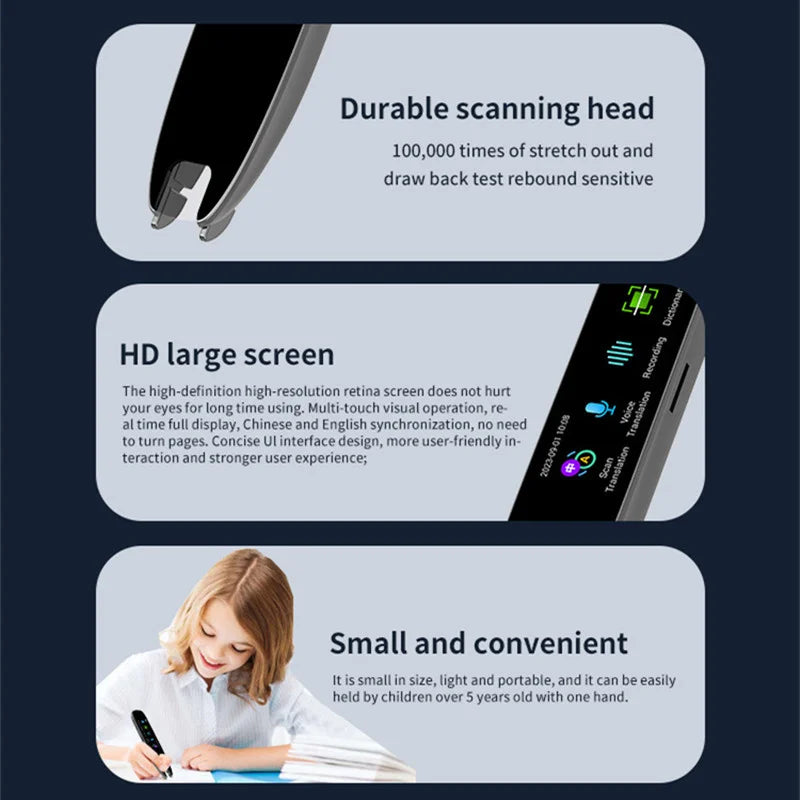 Smart Multifunctional Voice Translator Pen A26 - Real-Time Language Dictionary for Travel