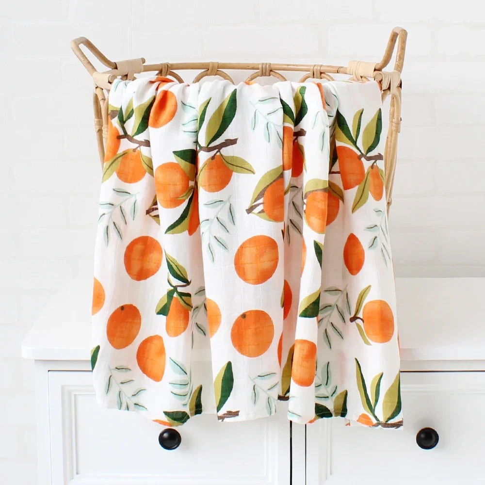 Muslin Bamboo Swaddle Blanket 120x120 Cm Floral Newborn Bedding Fall 2025 Breathable Eco Friendly Baby Gift