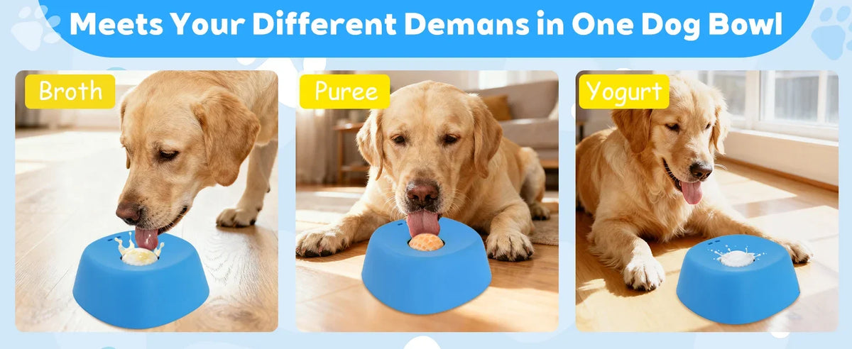 Ball-Shaped Lick Mat Anti-Choke Design, Pet Feeding Gift 2026 – Anti-Slip Slow Feeder Dog Bowl