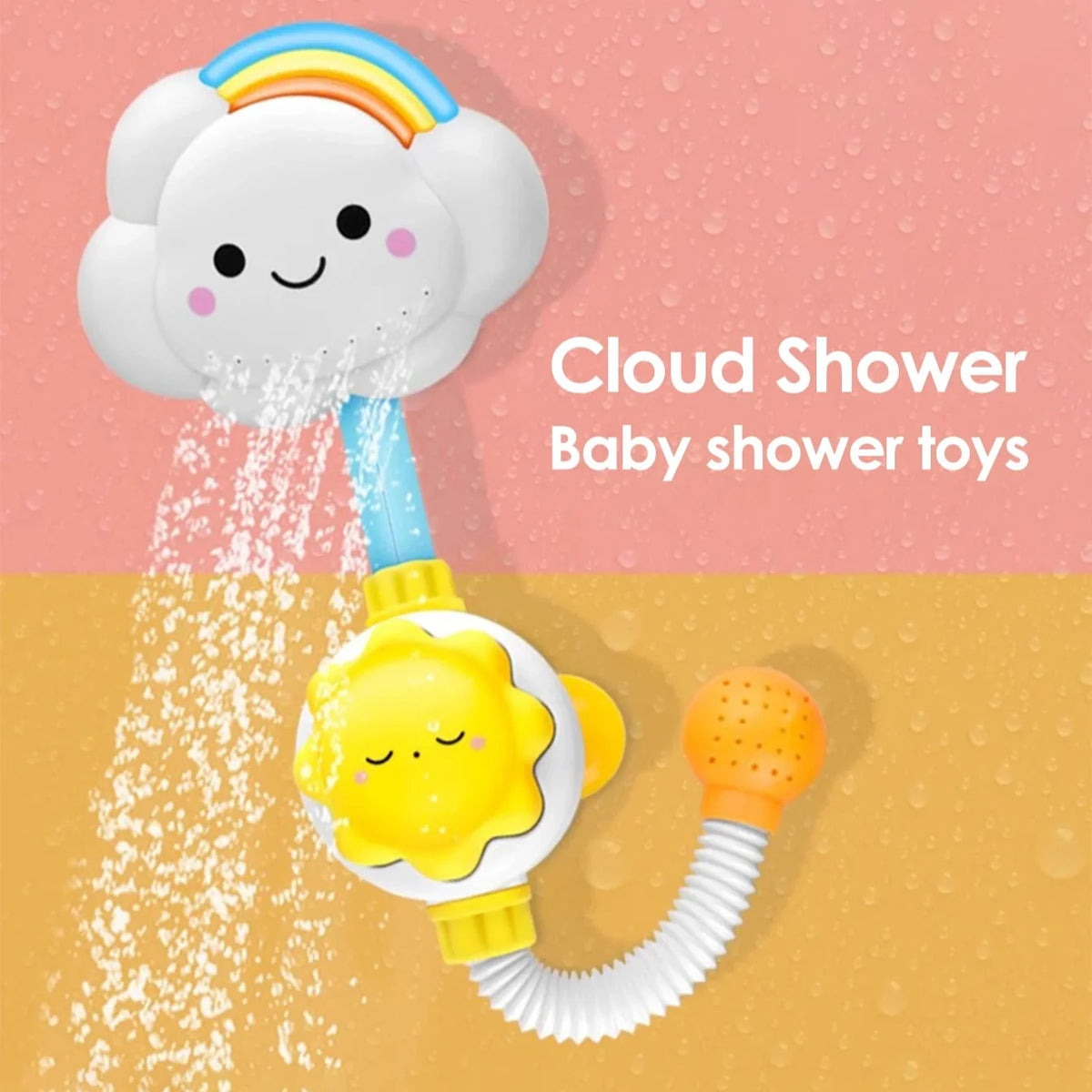 Kids 1pcs Cloud Shower Toy - Baby Bathtub Water Toy for Boys and Girls, Fun Comfort Gift