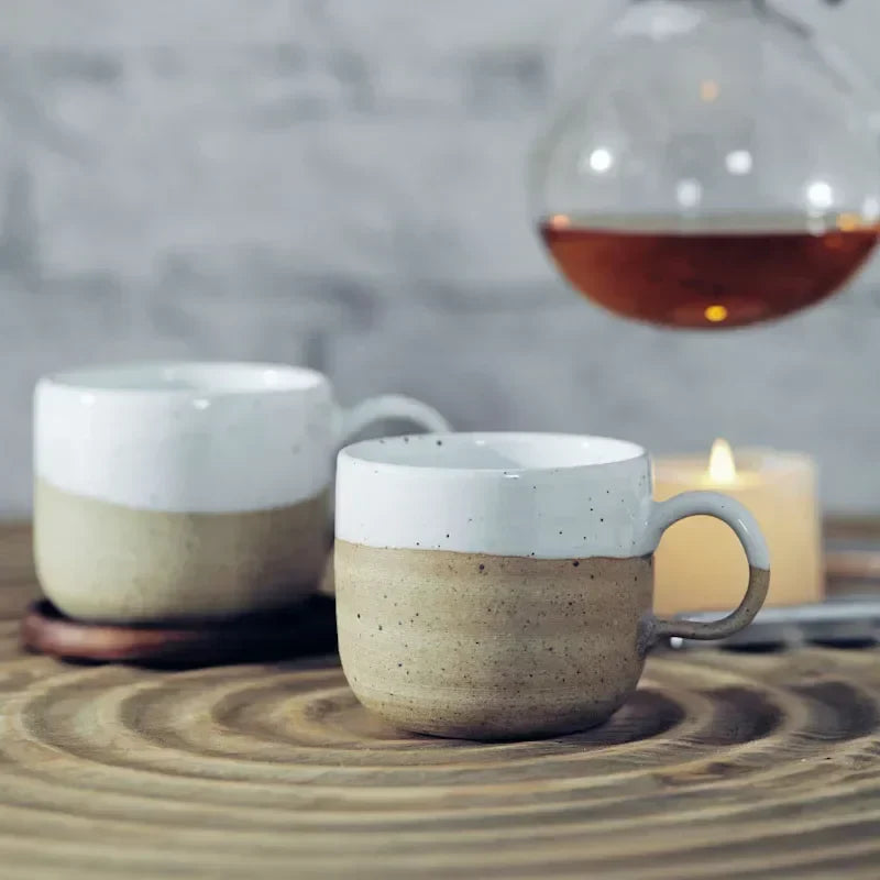 Ceramic Coffee Mug 170ml Frosted Stoneware Scandinavian Retro Minimalist Coffee Cup Fall 2025 Cozy Gift